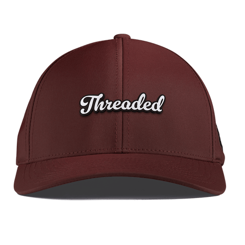 Threaded Script Curved Performance Maroon