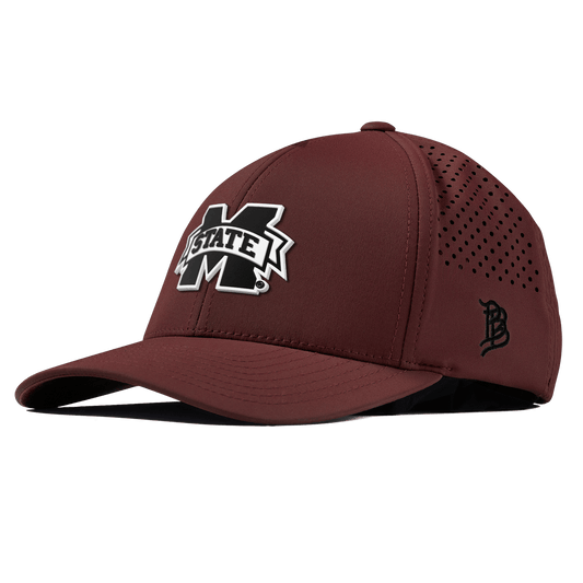 Mississippi State University "Vintage Miss State Team Logo" Curved Performance Maroon