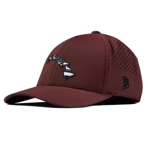 Hawaii Vintage Curved Performance Maroon