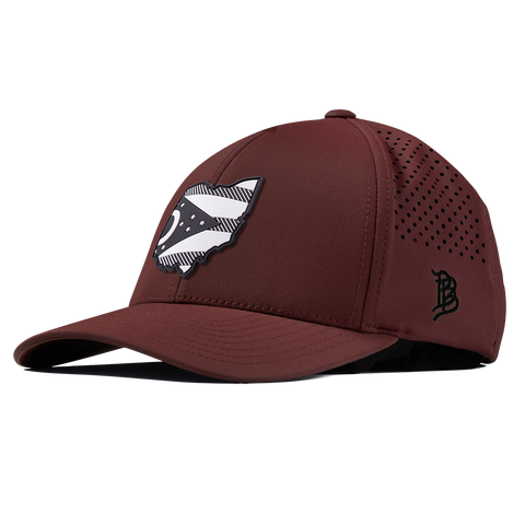 Ohio Vintage Curved Performance Maroon