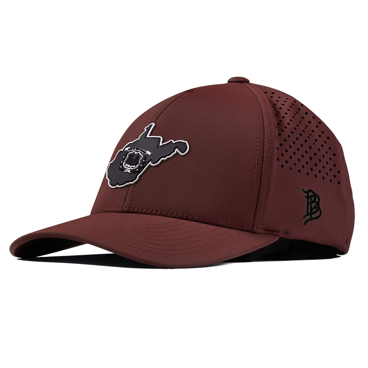West Virginia Vintage Curved Performance Maroon