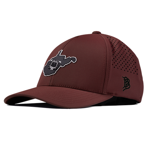 West Virginia Vintage Curved Performance Maroon