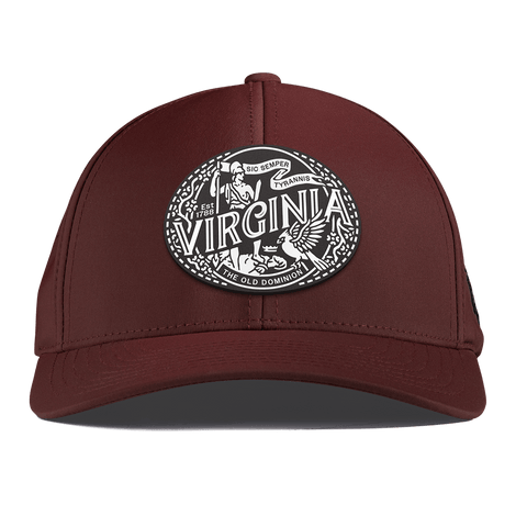 Virginia Traveler Curved Performance Maroon