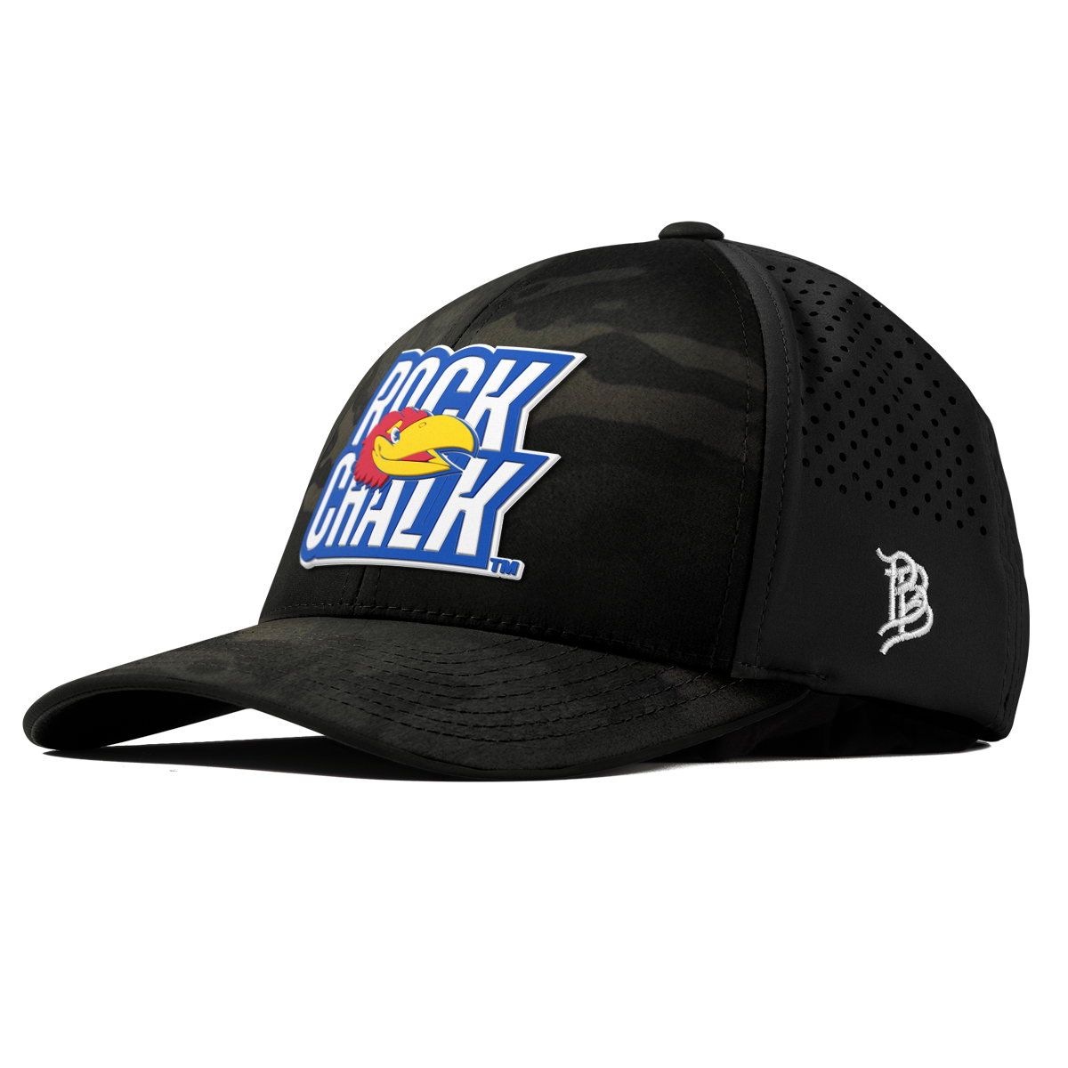 University of Kansas "Kansas Rock Chalk Block" Curved Performance Multicam