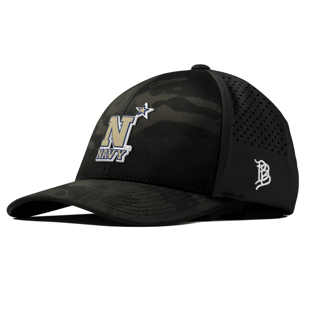United States Naval Academy "Naval Academy Team Logo Gold" Curved Performance Multicam