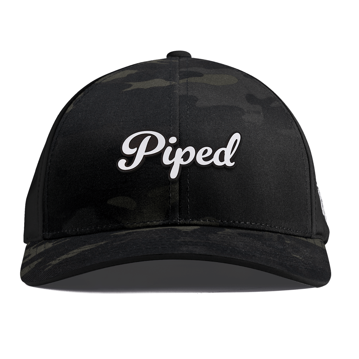 Piped Script Curved Performance Multicam