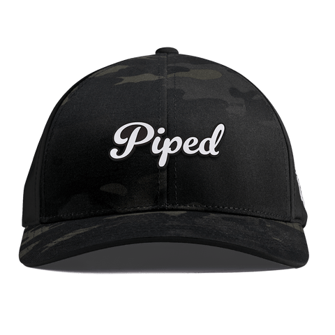 Piped Script Curved Performance Multicam