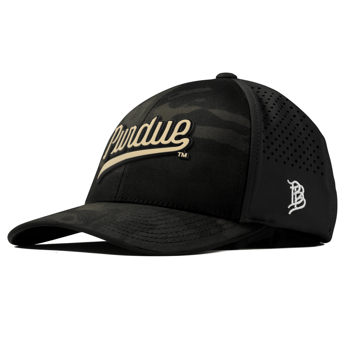 Purdue University "Purdue Script Gold" Curved Performance Multicam