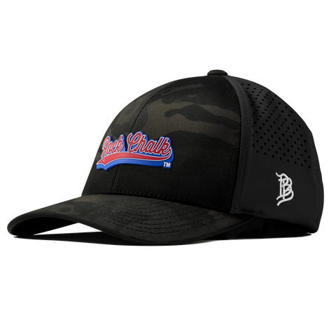 University of Kansas KU "Rock Chalk Red and Blue Script" Curved Performance Multicam