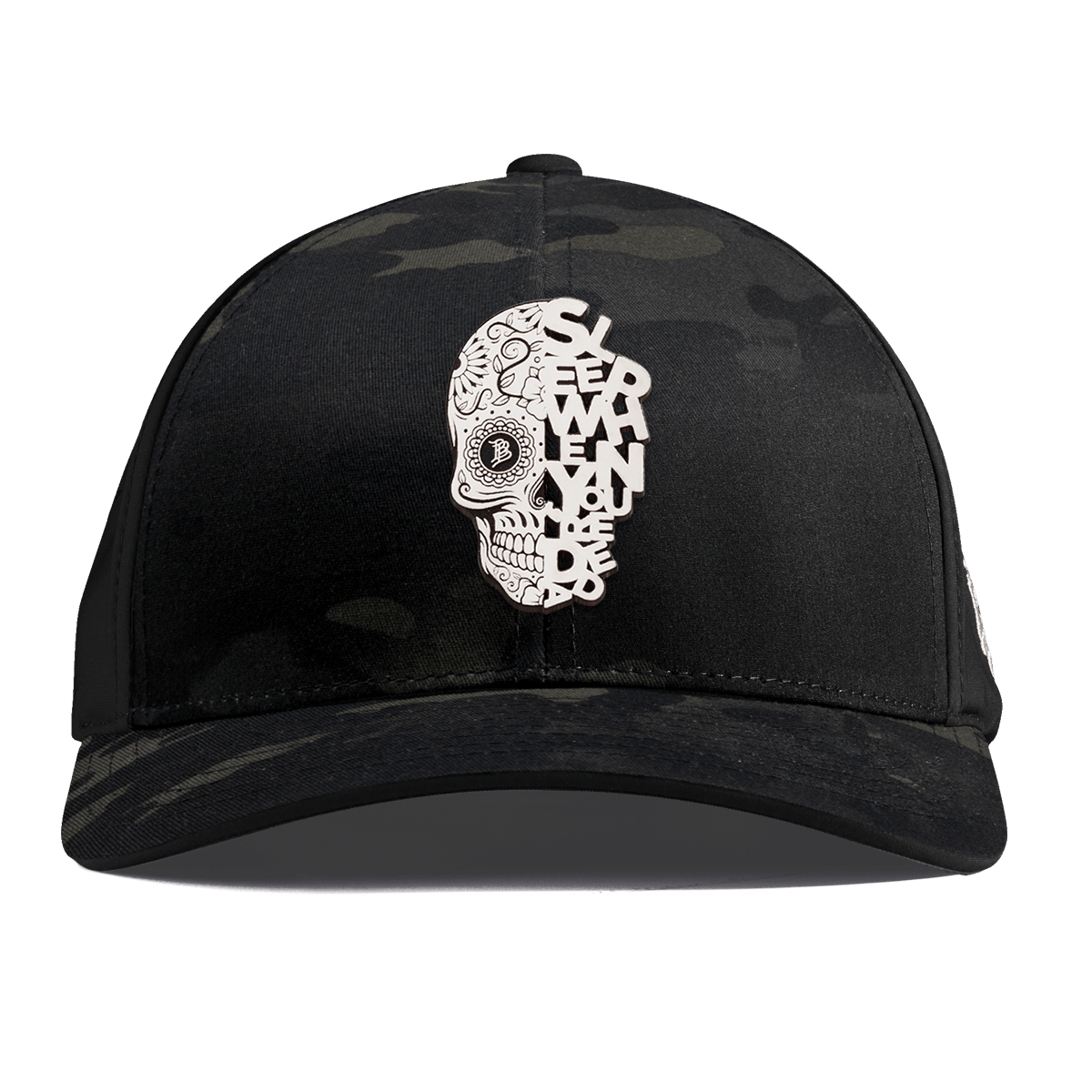 Sleep When You're Dead Skull Curved Performance Multicam