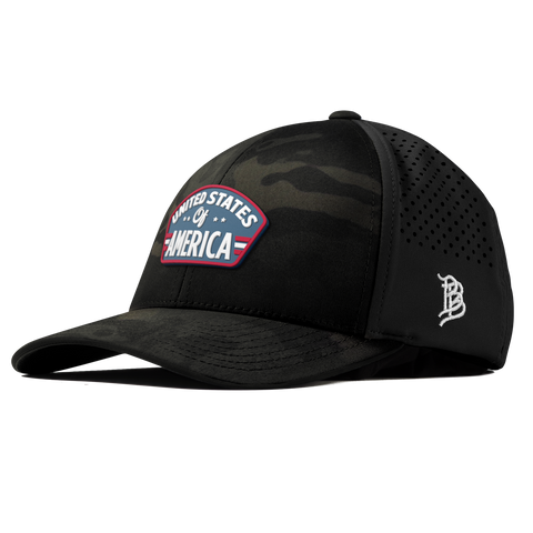 United States of America Badge Curved Performance Multicam