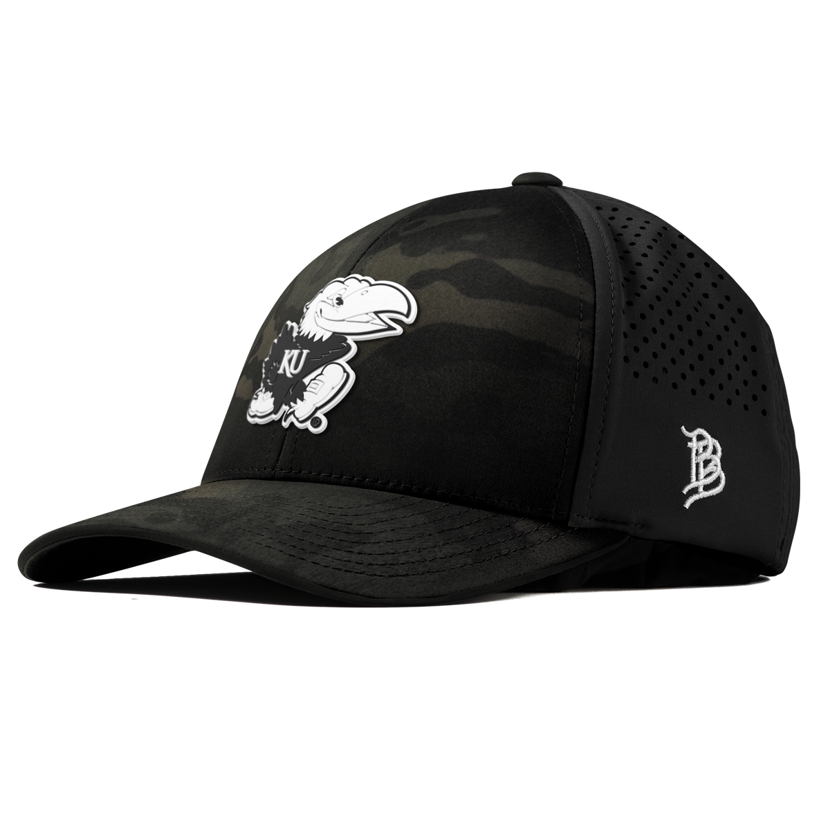 University of Kansas "Vintage Jayhawk" Curved Performance Multicam