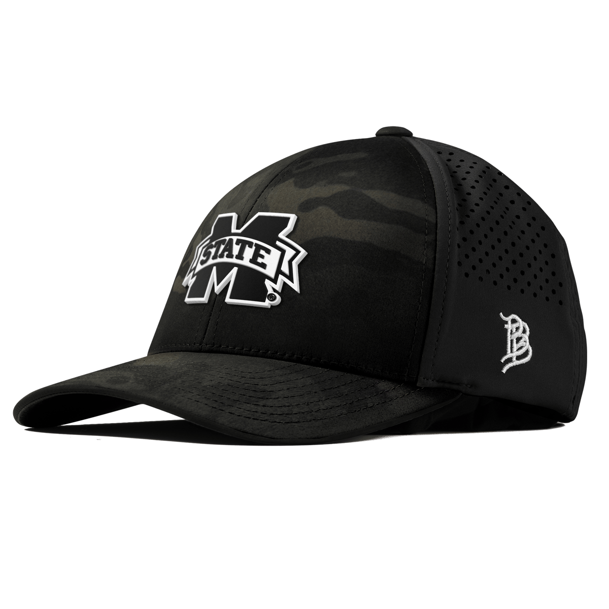 Mississippi State University "Vintage Miss State Team Logo" Curved Performance Multicam