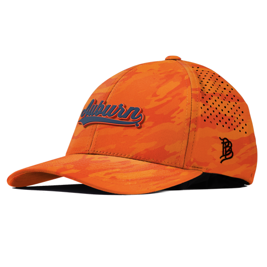 Auburn University "Auburn Script" Curved Performance Blaze Orange Camo