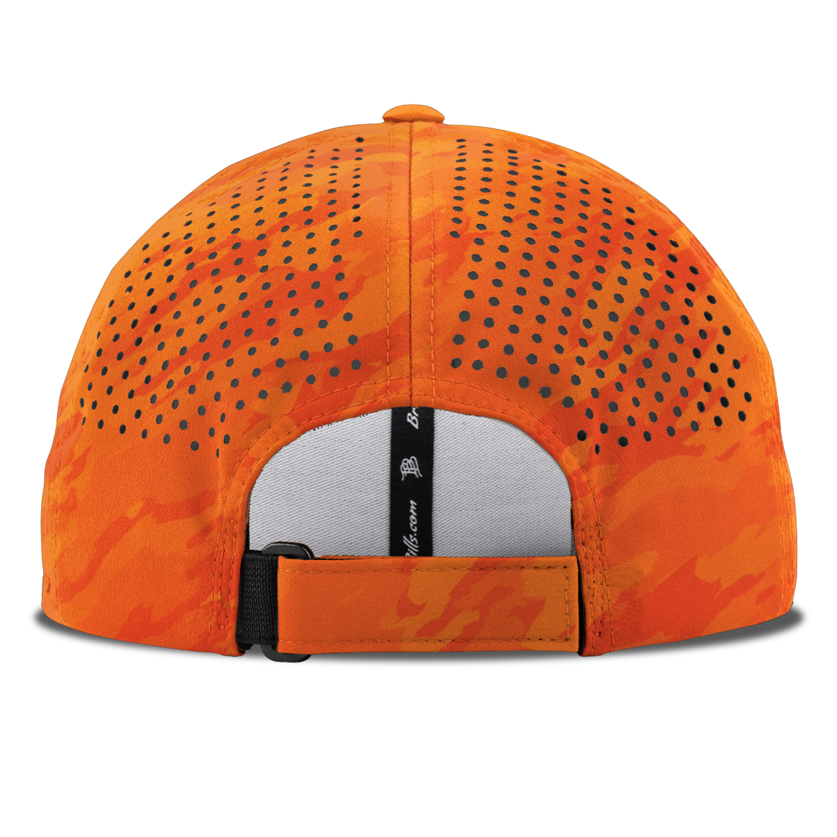 Clemson University "Clemson Tigers Paw" Curved Performance Back Blaze Orange Camo