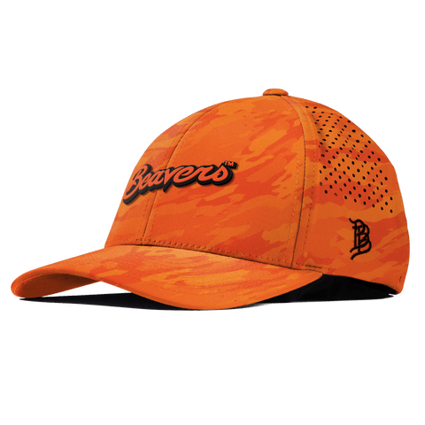 Oregon State University "Beavers Script" Curved Performance Blaze Orange Camo