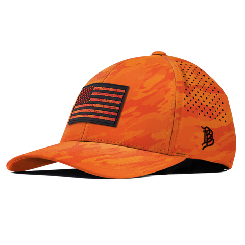 Blaze Orange Camo Old Glory Curved Performance Blaze Orange Camo