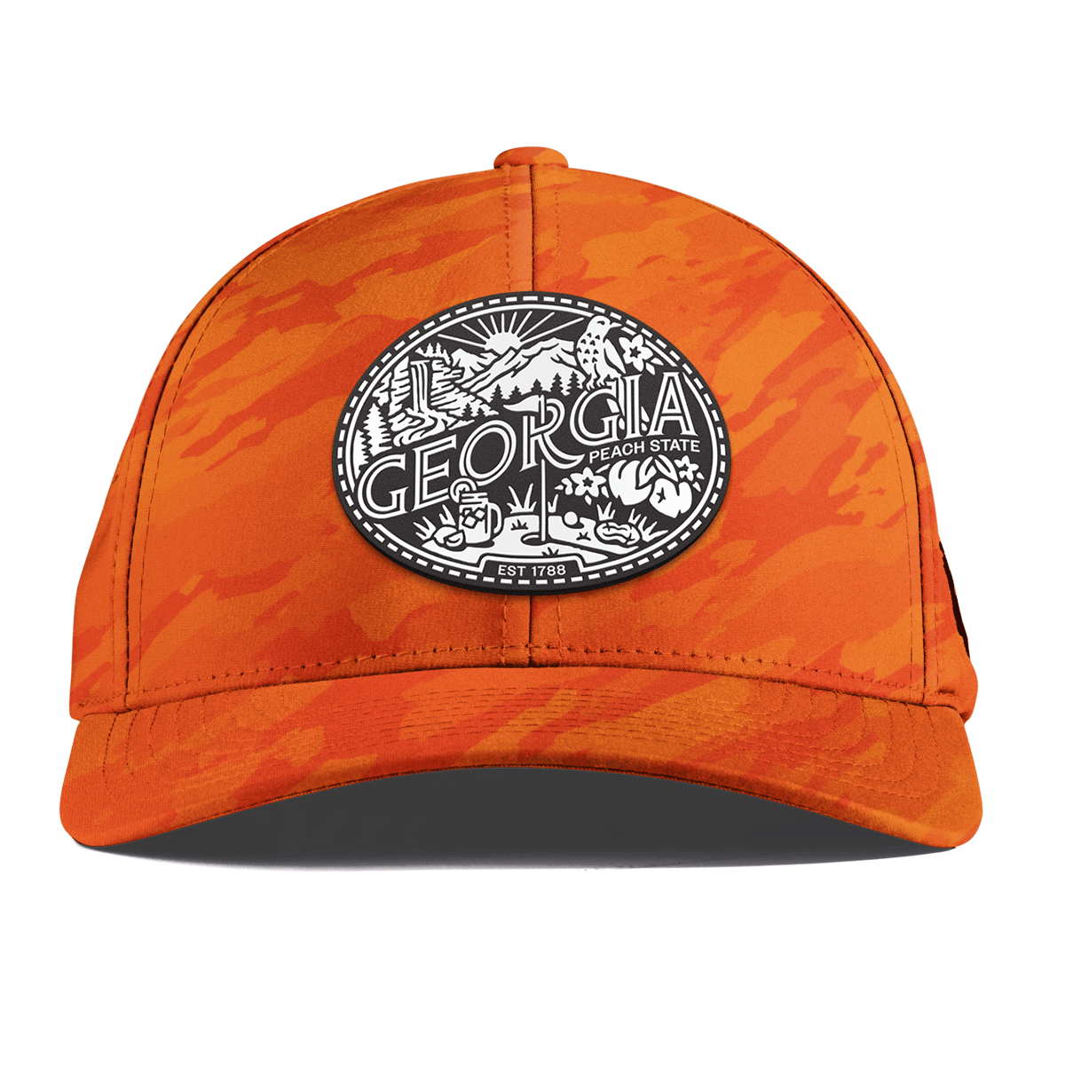 Georgia Traveler Curved Performance Blaze Orange Camo