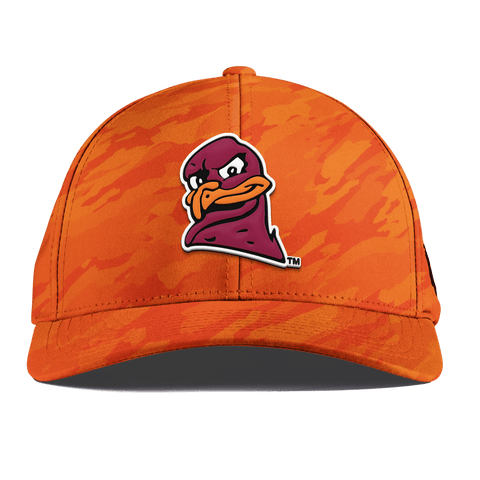 Virginia Tech University "HokieBird" Curved Performance Blaze Orange Camo