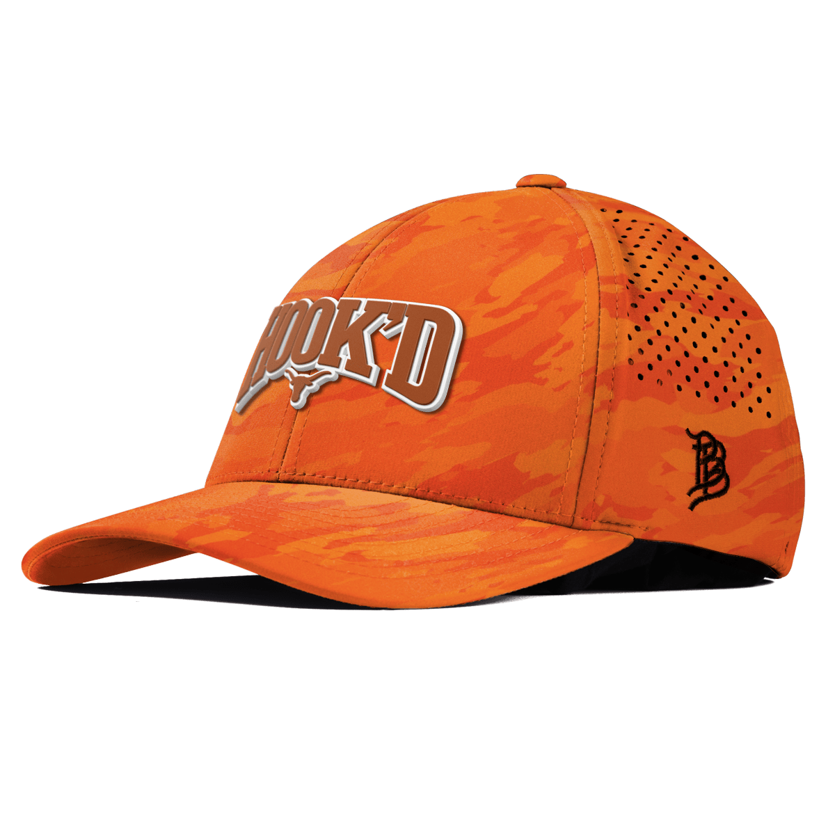 University of Texas "Hook'D" Curved Performance Blaze Orange Camo