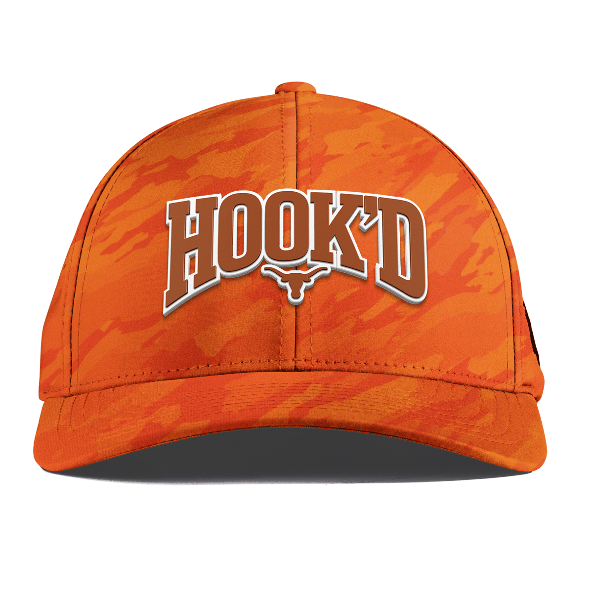 University of Texas "Hook'D" Curved Performance Blaze Orange Camo