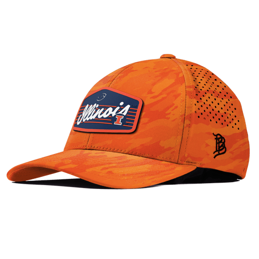 University of Illinois "Illini Football" Curved Performance Blaze Orange Camo