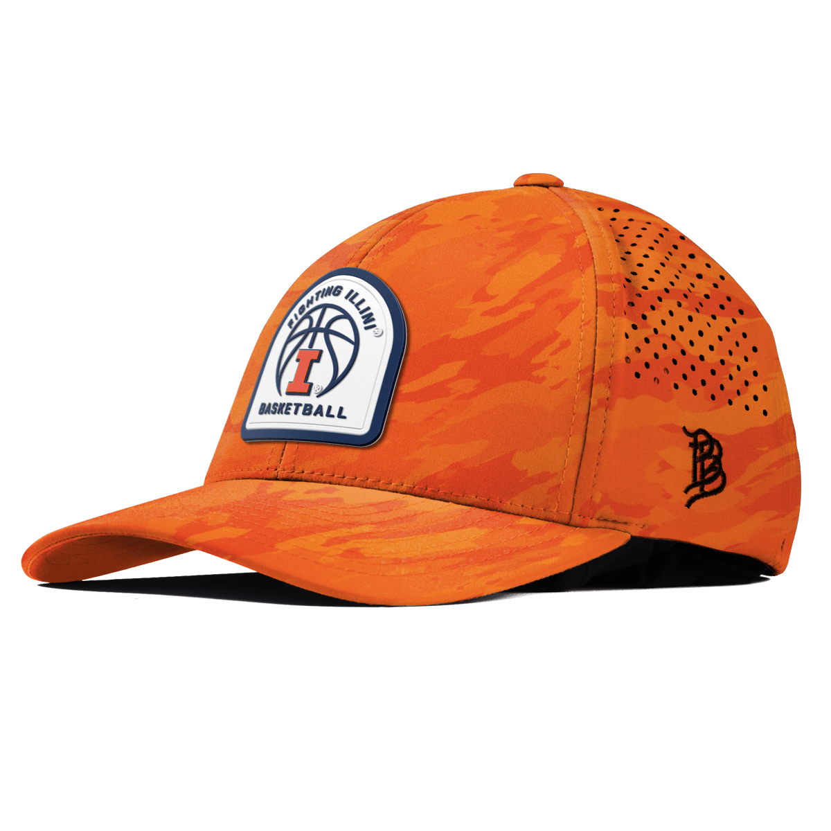 University of Illinois "Illinois Basketball" Curved Performance Blaze Orange Camo