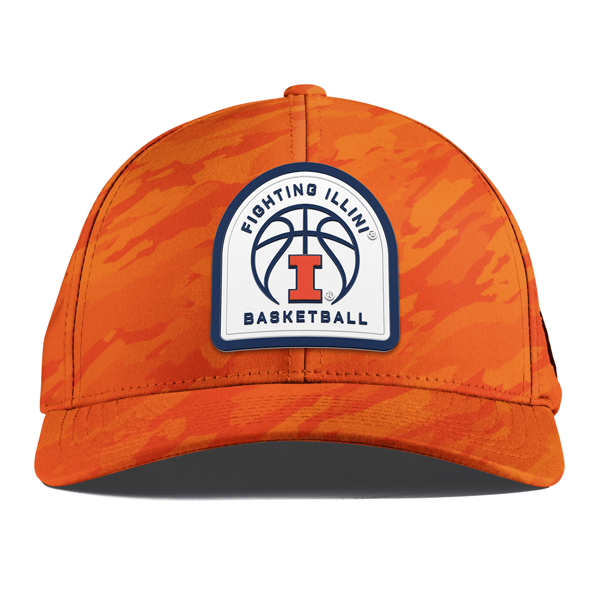 University of Illinois "Illinois Basketball" Curved Performance Blaze Orange Camo