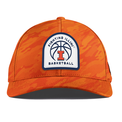 University of Illinois "Illinois Basketball" Curved Performance Blaze Orange Camo