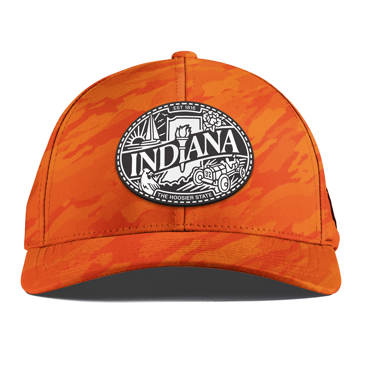 Indiana Traveler Curved Performance Blaze Orange Camo