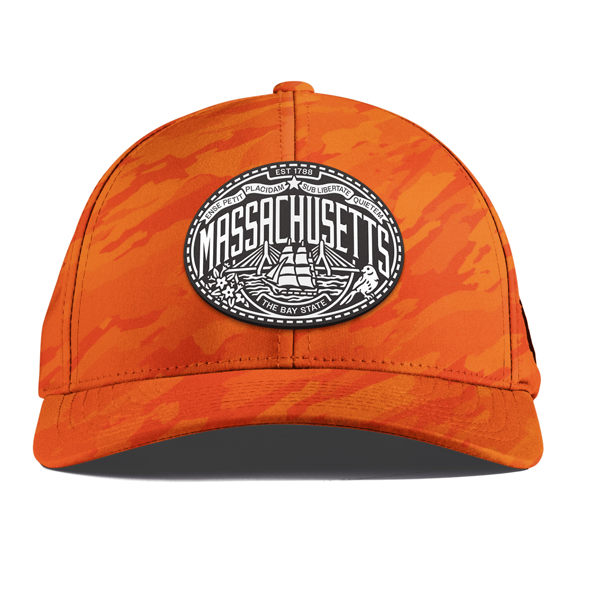 Massachusetts Traveler Curved Performance Blaze Orange Camo