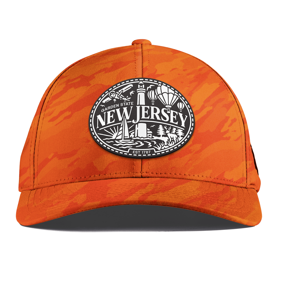 New Jersey Traveler Curved Performance Blaze Orange Camo