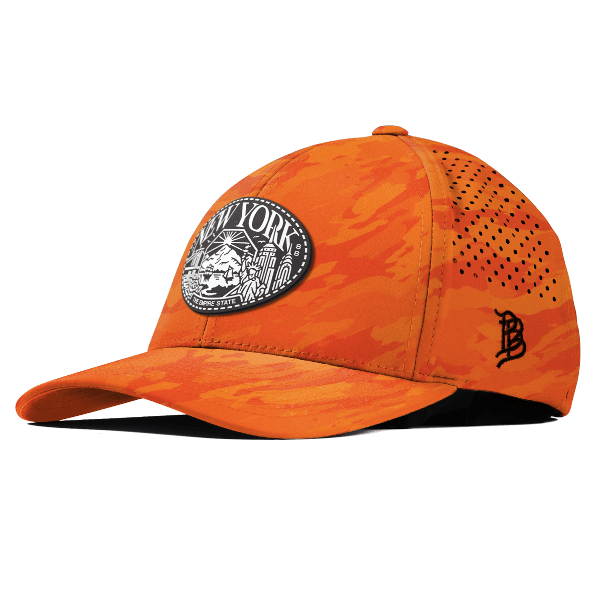 New York Traveler Curved Performance Blaze Orange Camo