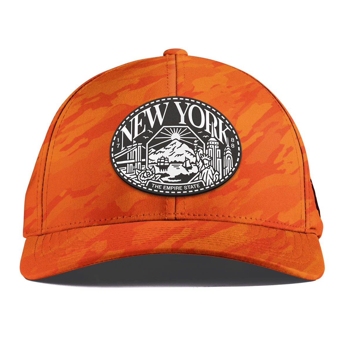 New York Traveler Curved Performance Blaze Orange Camo