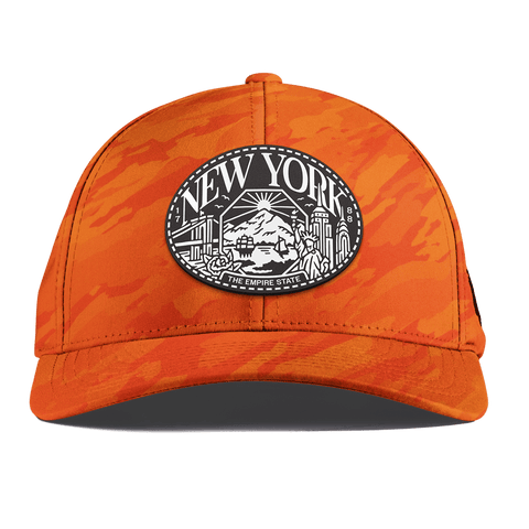 New York Traveler Curved Performance Blaze Orange Camo