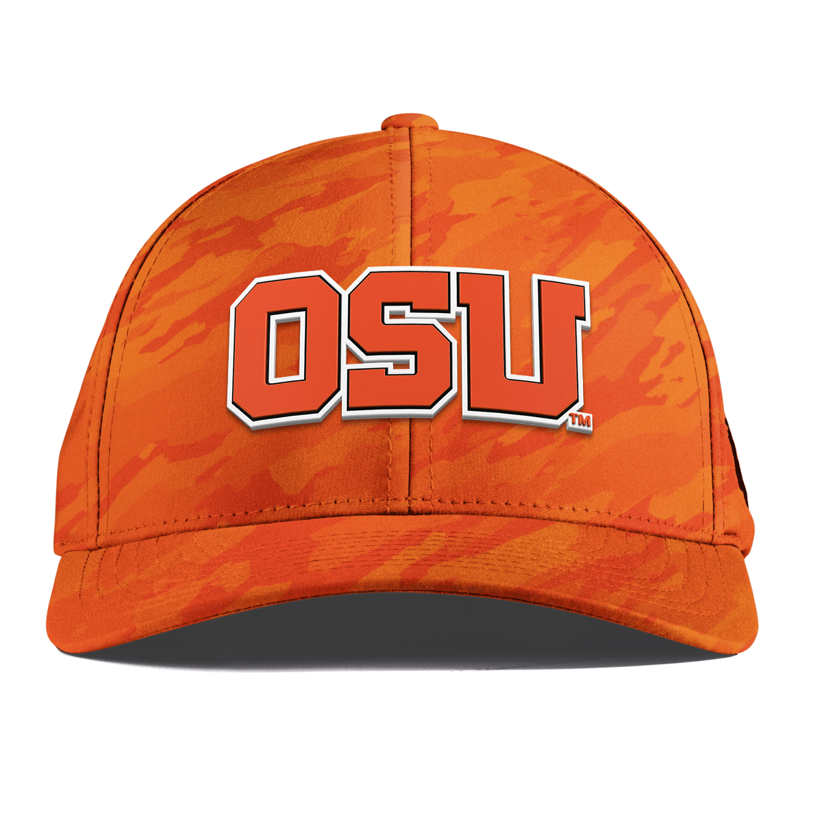 Oregon State University "Oregon State Block" Curved Performance Blaze Orange Camo