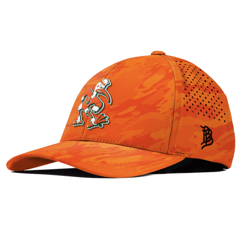 University of Miami "Sebastian the Ibis" Curved Performance Blaze Orange Camo