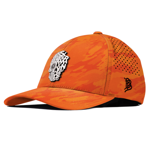 Sleep When You're Dead Skull Curved Performance Orange Blaze