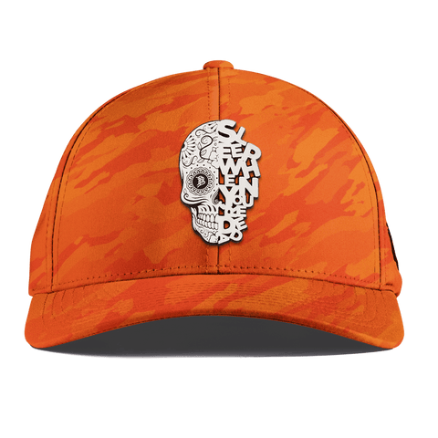 Sleep When You're Dead Skull Curved Performance Blaze Orange Camo