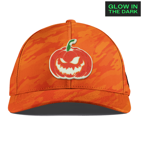 Jack-O-Lantern Glow Curved Performance Blaze Orange Camo