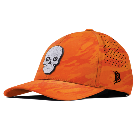Sugar Skull PVC Curved Performance Blaze Orange Camo