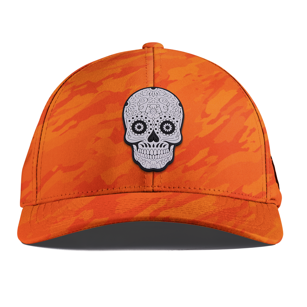 Sugar Skull PVC Curved Performance Blaze Orange Camo