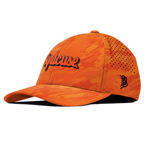 Syracuse University "Syracuse Throwback Script" Curved Performance Blaze Orange Camo