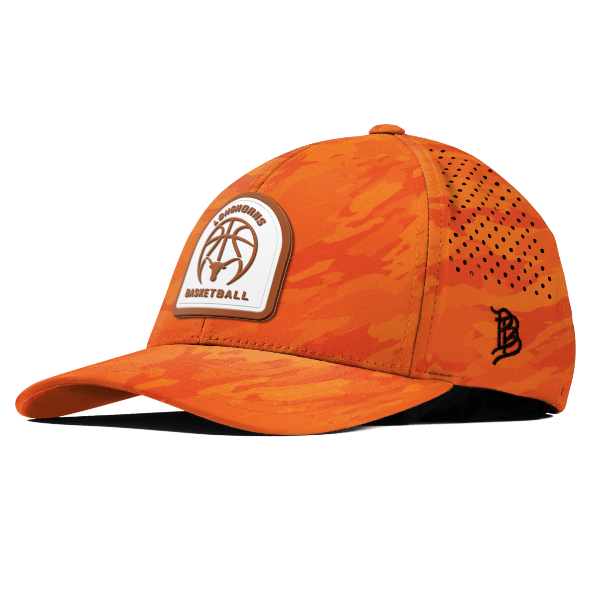 University of Texas "Texas Basketball" Curved Performance Blaze Orange Camo