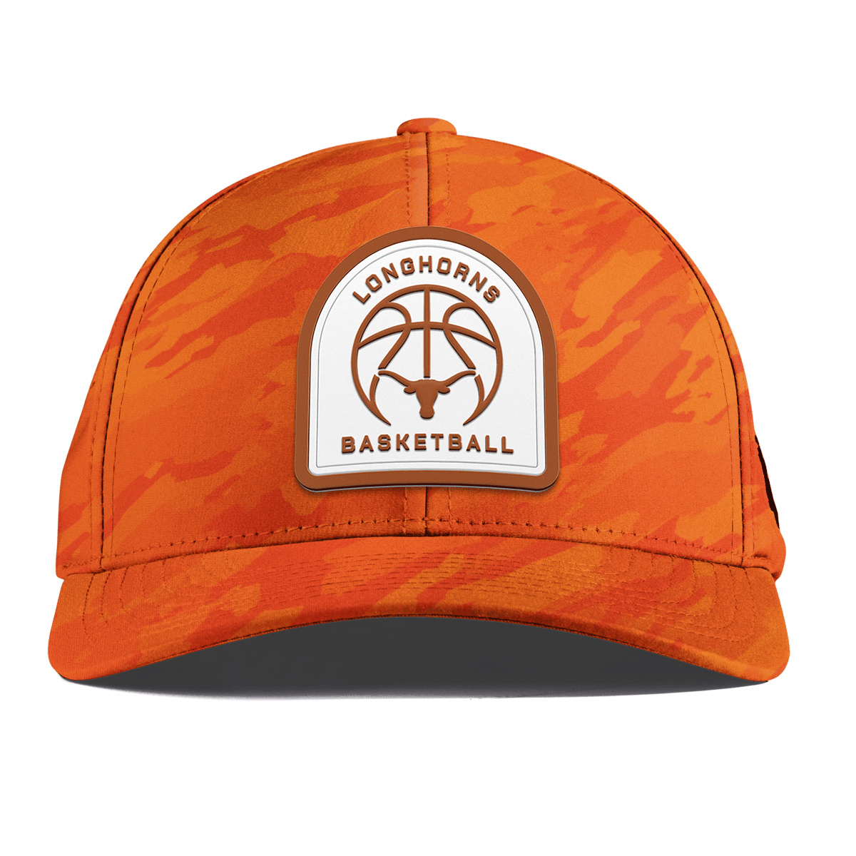 University of Texas "Texas Basketball" Curved Performance Blaze Orange Camo