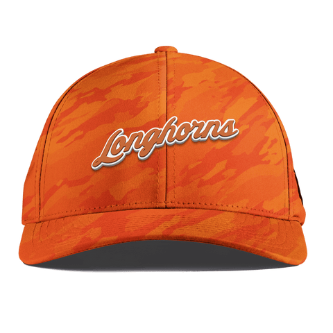 University of Texas "Texas Longhorn Script" Curved Performance Blaze Orange Camo