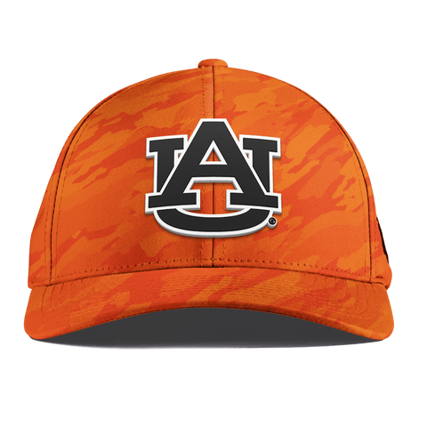 Auburn University "Vintage Auburn Team Logo" Curved Performance Blaze Orange Camo