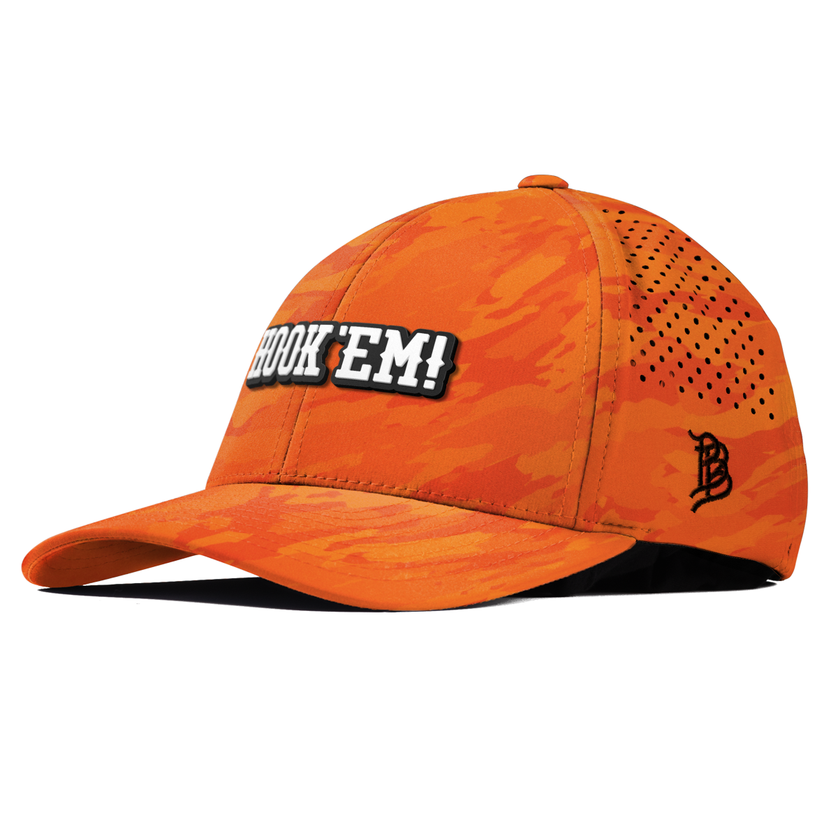 University of Texas "Vintage Hook'Em Horns" Curved Performance Blaze Orange Camo