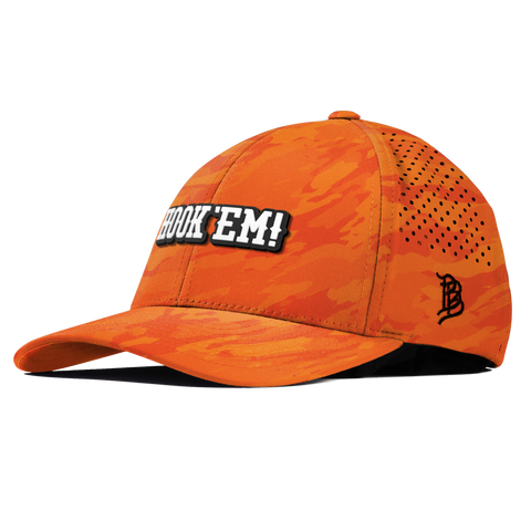 University of Texas "Vintage Hook'Em Horns" Curved Performance Blaze Orange Camo
