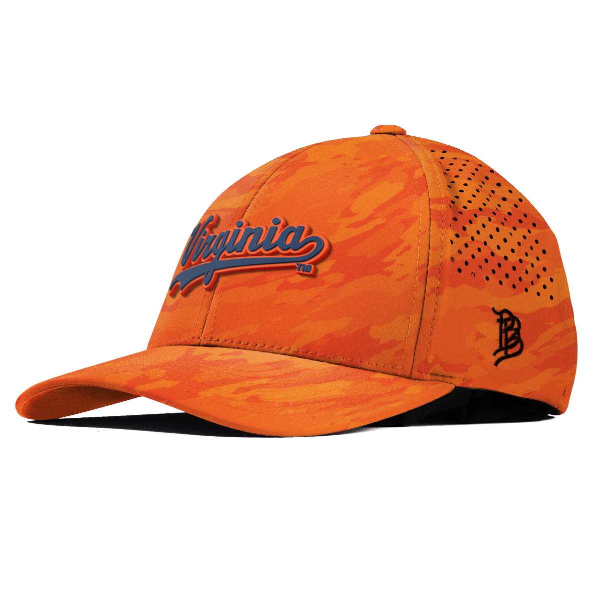 University of Virginia "Virginia Script" Curved Performance Blaze Orange Camo